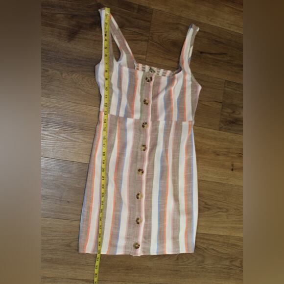Show Me Your Mumu Cora Linen Dress 
Shorebert  Stripe Mini Women’s Small - Picture 10 of 10